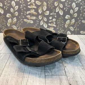 Birkenstock‎ Arizona Women's Size 7 US 38 EU Black Sandals Soft Footbed Narrow